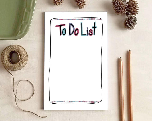 Colorful To Do List Notepad - Daily Planner Doodle Pad