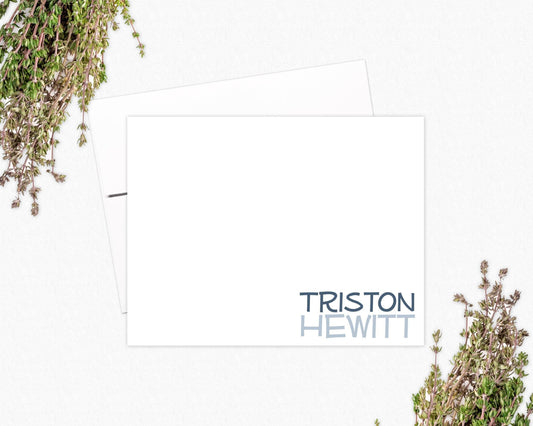 Personalized Note Card Set - Stationery Gifts for Men