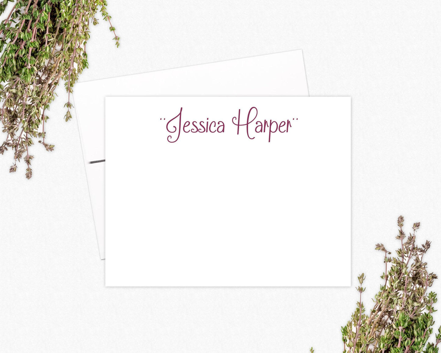 Note Card Set for Women - Personalized Stationery Cards