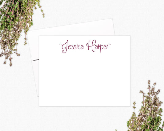 Note Card Set for Women - Personalized Stationery Cards