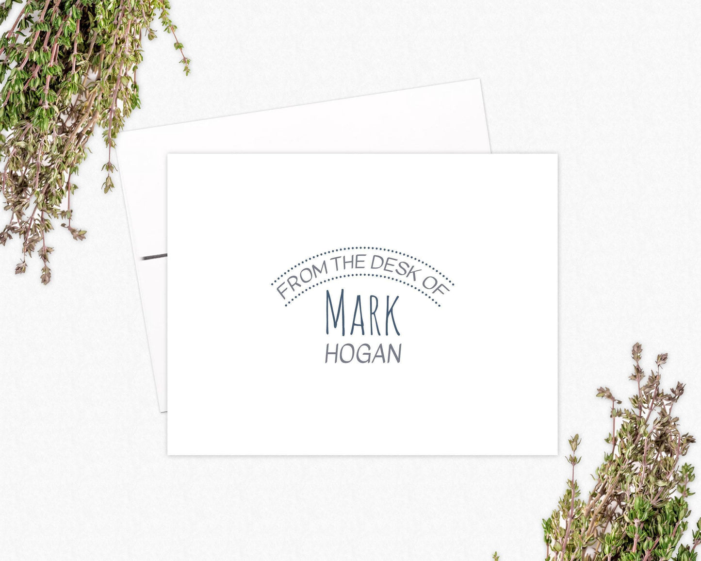 Personalized Polka Dot Note Card Set: Custom Stationery Gifts for Him