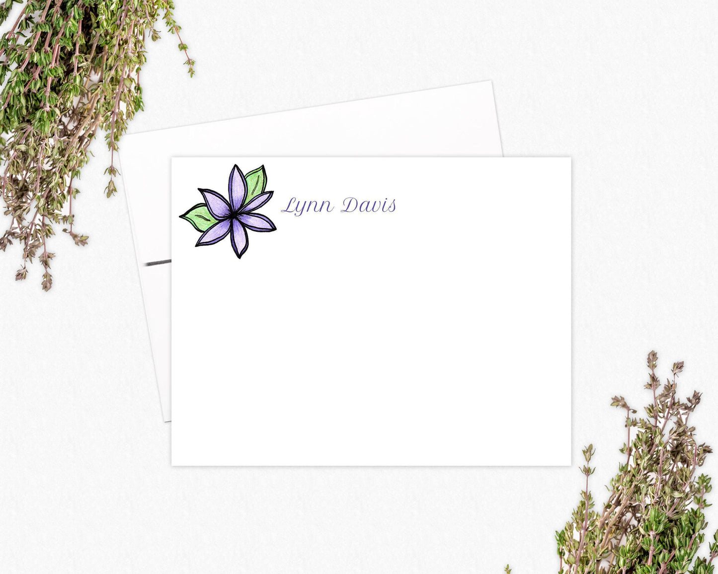Personalized Note Cards - Floral Stationery - Gifts for Her