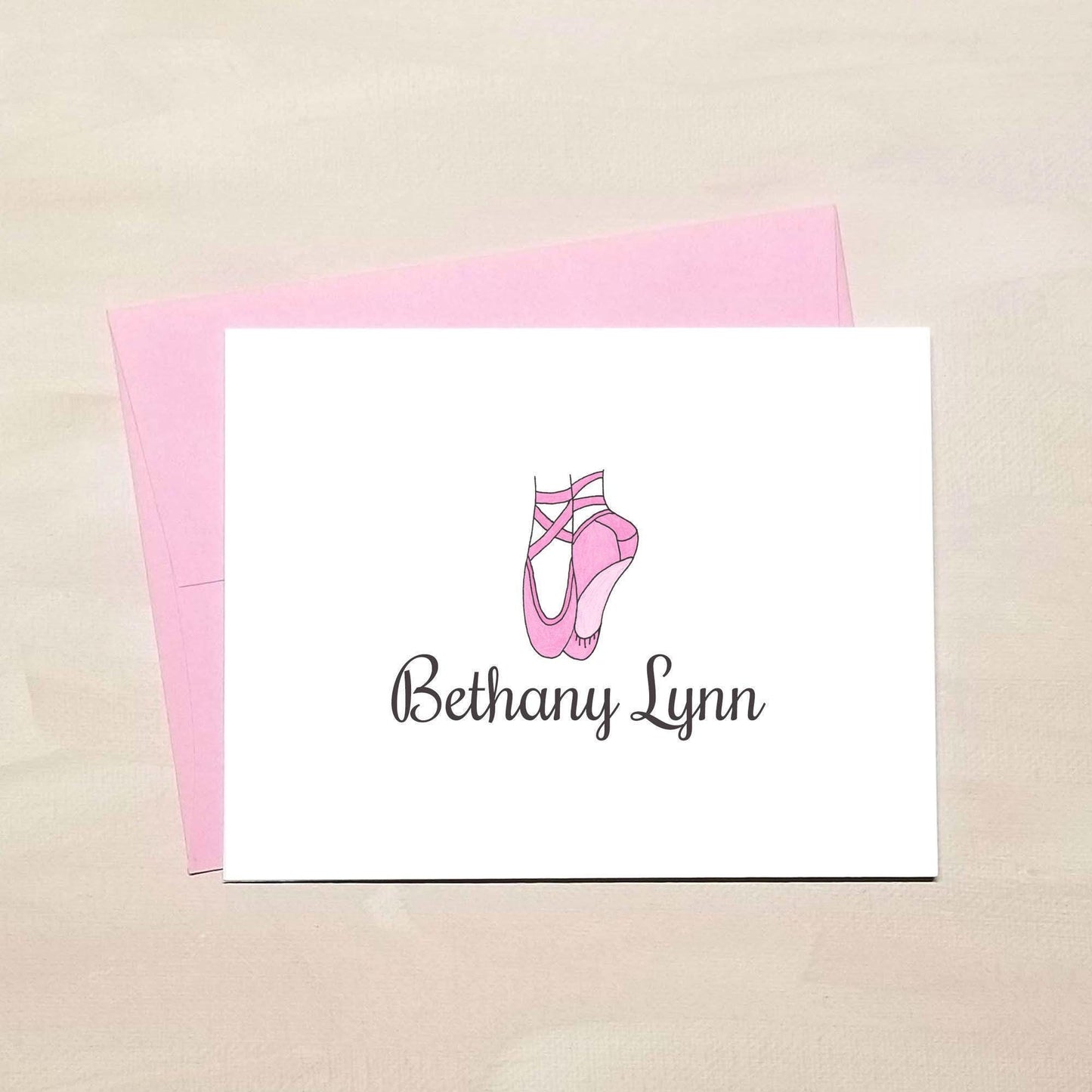 Personalized Ballet Note Cards: Stationery Gift for Dancers