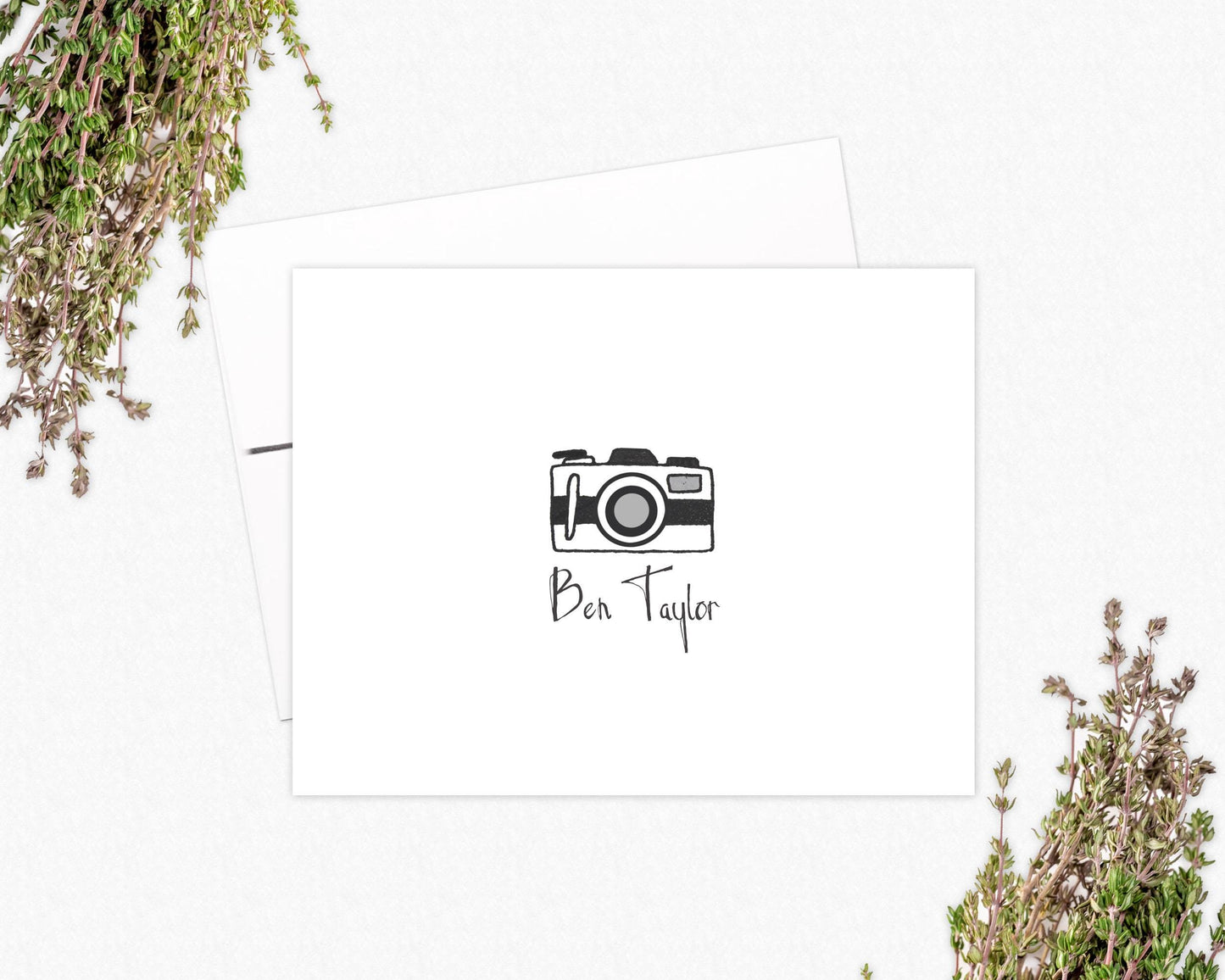 Camera Note Cards - Personalized Stationery - Gift for Photographer