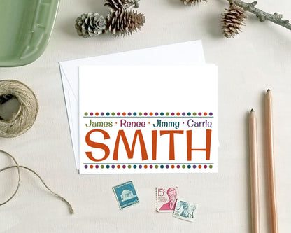 Personalized Family Note Cards - Custom Stationery Gifts for Families