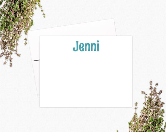 Personalized Flat Note Cards: Stationery Gifts
