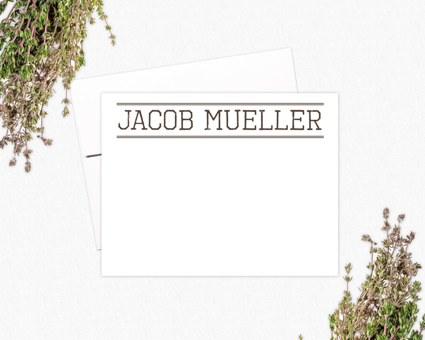 Personalized Note Cards for Him – Custom Stationery Gifts for Dad Grandpa Husband Boss