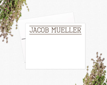 Personalized Note Cards for Him – Custom Stationery Gifts for Dad Grandpa Husband Boss