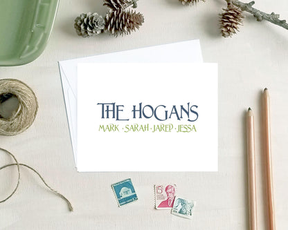 Personalized Note Cards - Family Name - Stationery Gifts for Families