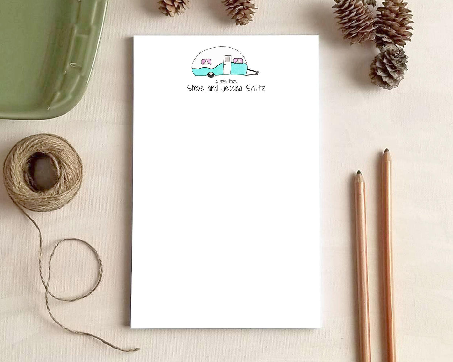 Personalized Camper Notepad– RV Stationery Perfect for Trip Planning