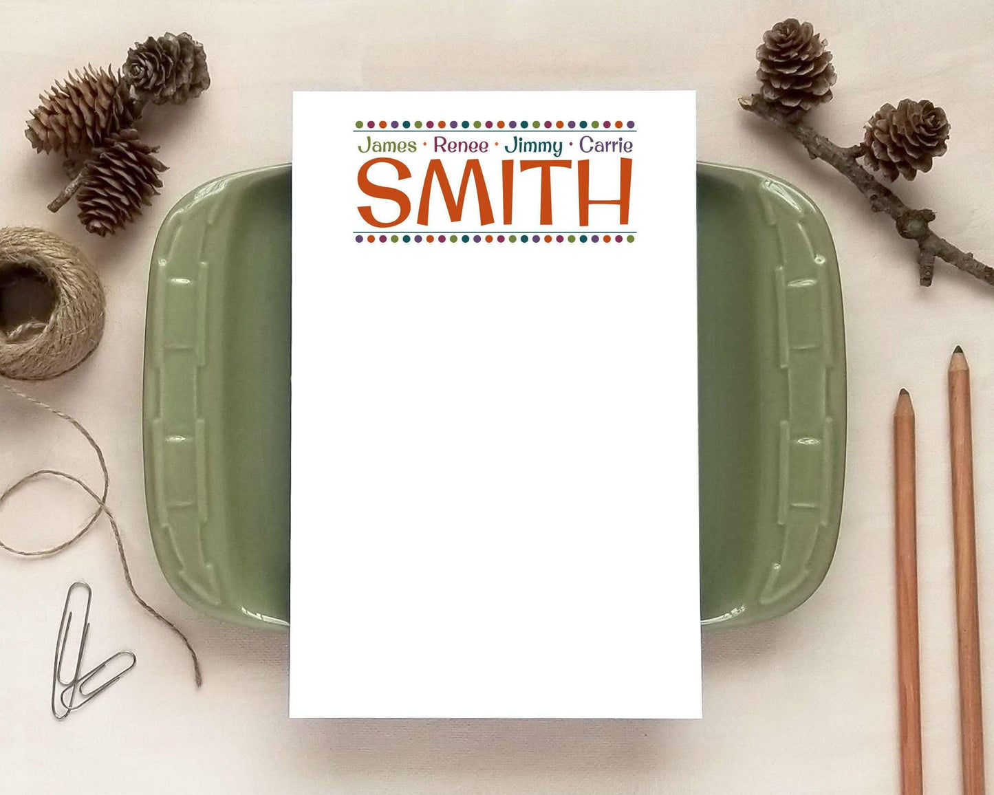 Personalized Family Notepad - Name Notepad - Stationery Gifts for Families - Family Gift