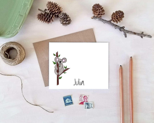 Personalized Note Cards - Koala Note Card Set - Koala Gifts