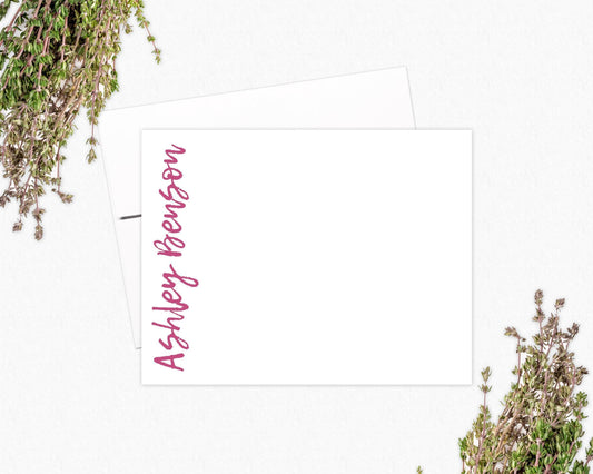 Custom Flat Note Card Set - Personalized Gifts - Teacher Gift