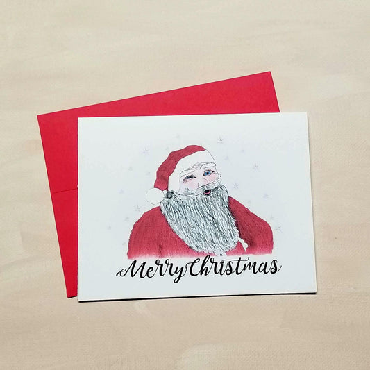 Personalized Santa Christmas Cards: Note Cards