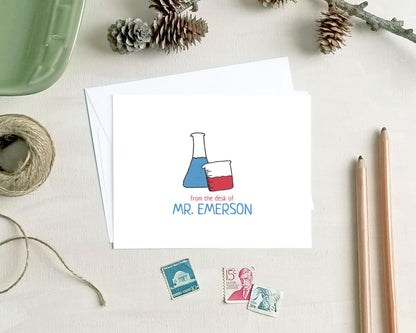 Personalized Note Cards - Science Teacher Stationery Gift