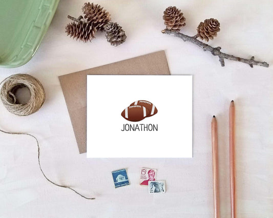 Personalized Note Cards - Football Coach Stationery Gift