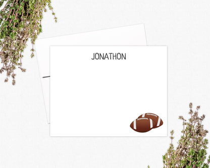 Football Stationery - Personalized Note Cards for Coach - Football Gift