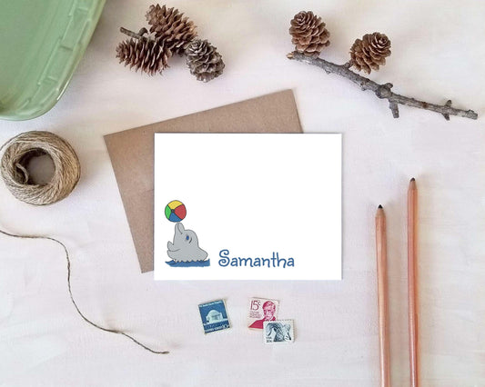 Personalized Dolphin Note Cards - Dolphin Lovers Stationery