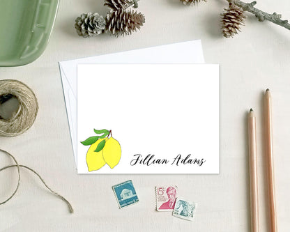 Lemon Stationery - Personalized Lemon Note Cards