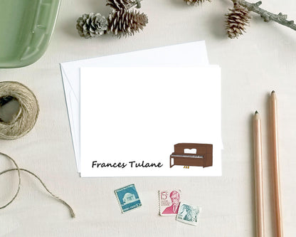 Piano Note Cards - Personalized Stationery Gift for Pianist