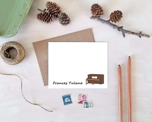 Piano Note Cards - Personalized Stationery Gift for Pianist