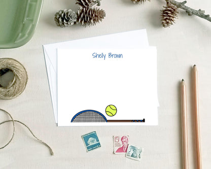 Tennis Note Cards: Personalized Stationery