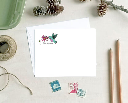 Hummingbird Personalized Note Cards - Stationery Gifts for Mother's Day