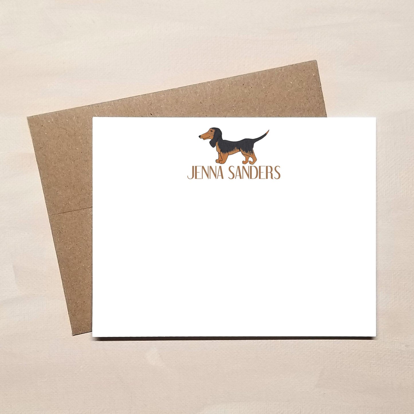 Personalized Dachshund Note Cards - Custom Stationery Gifts for Dog Lovers
