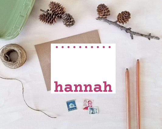 Personalized Note Cards - Stationery Gift for Teens Girls Kids