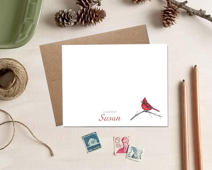 Personalized Cardinal Note Cards - Stationery Gifts for Mother's Day Mom Grandma Friend