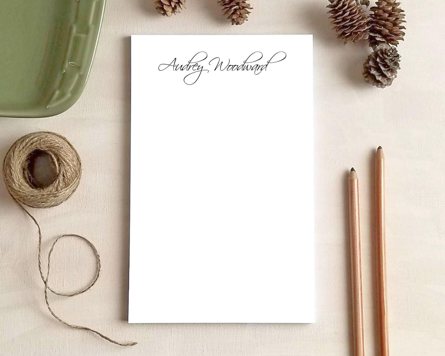 Script Notepad for Women - Personalized Notepad - Custom Stationery Gift for Her