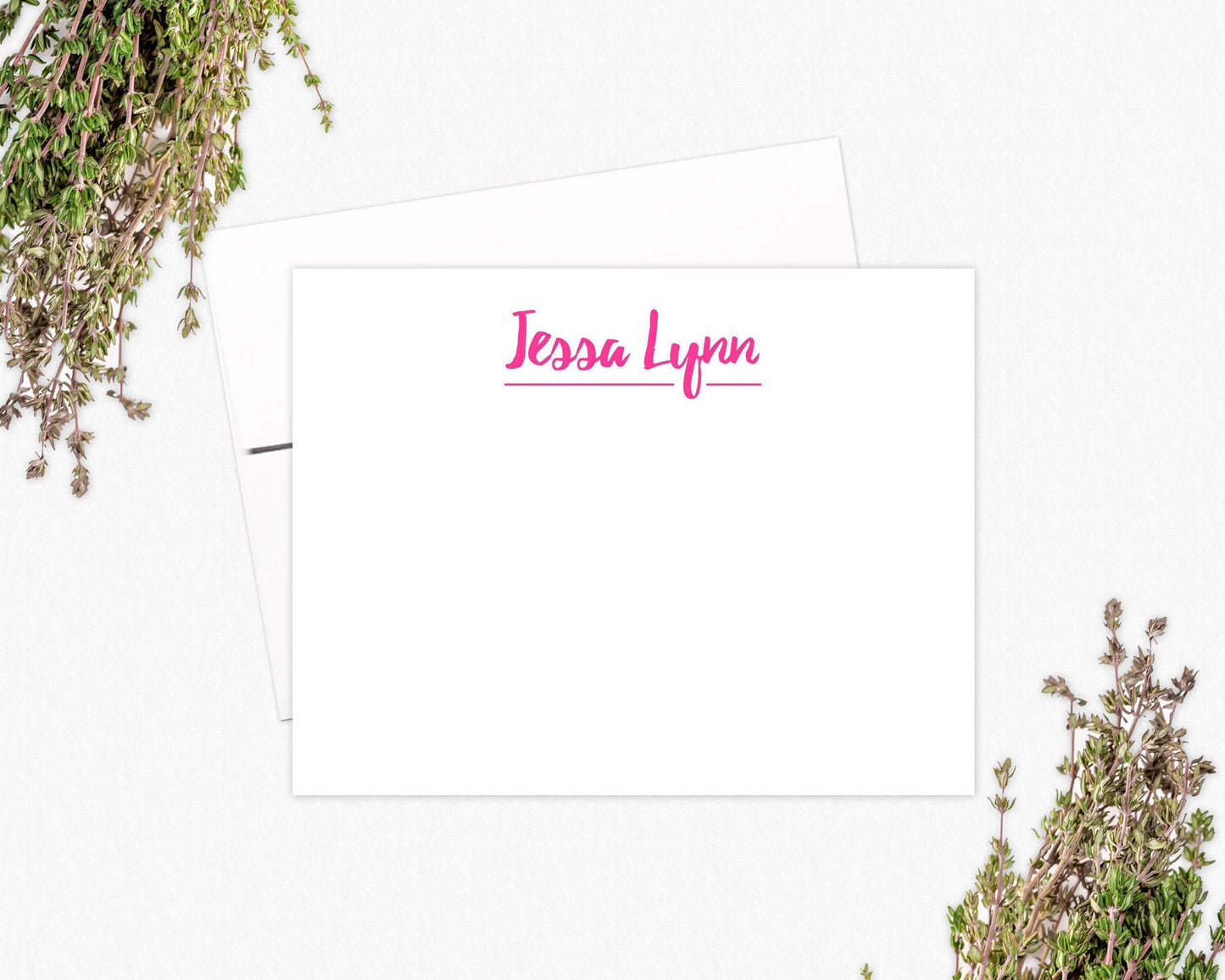 Personalized Stationery Note Card Set: Custom