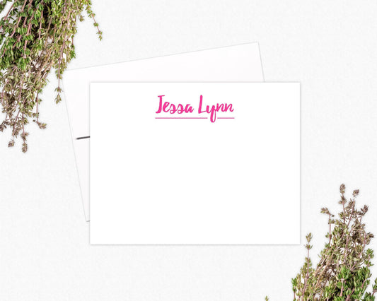 Personalized Stationery Note Card Set: Custom