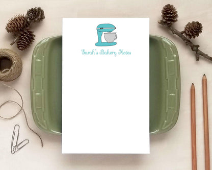 Personalized Notepad - Kitchen Mixer Notepad - Gifts for Bakers Cooks Chefs Foodies