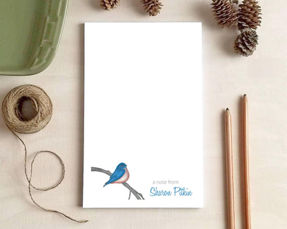 Personalized Notepad - Blue Bird Stationery - Gift for Women Mother's Day Mom Grandma