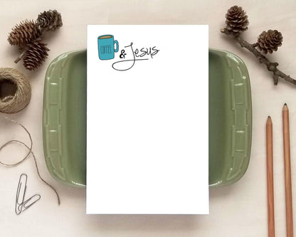 Coffee & Jesus Notepad - Christian Stationery Gifts for Minister Church Leader Bible Reader