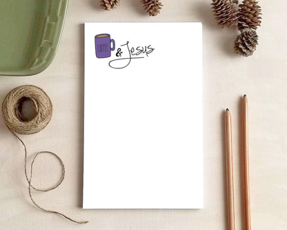 Coffee & Jesus Notepad - Christian Stationery Gifts for Minister Church Leader Bible Reader